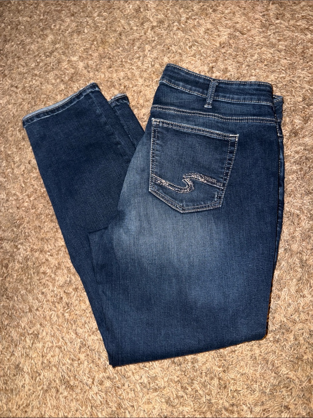 Silver Jeans Dark Blue Boyfriend Jeans